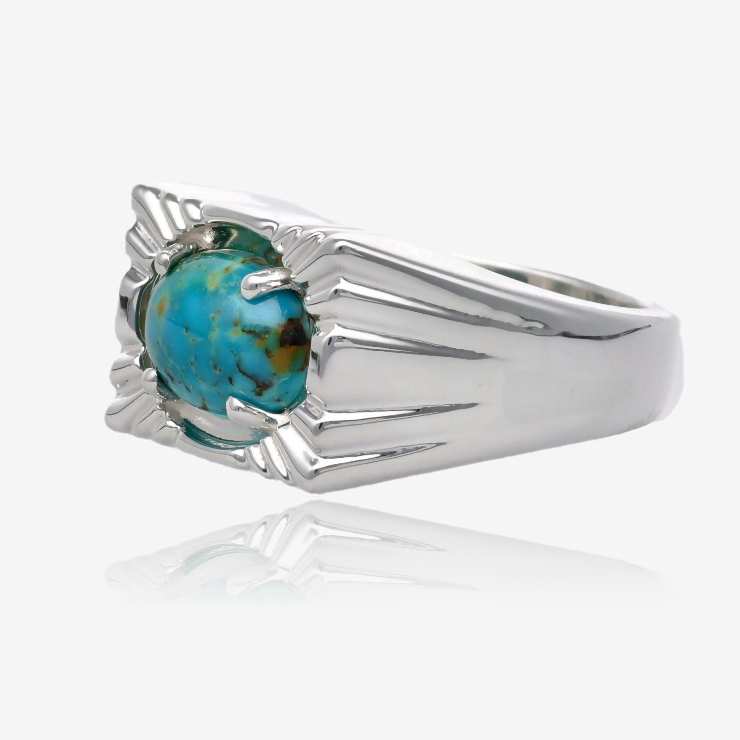 Santa Fe Sky Men’s Turquoise Ring