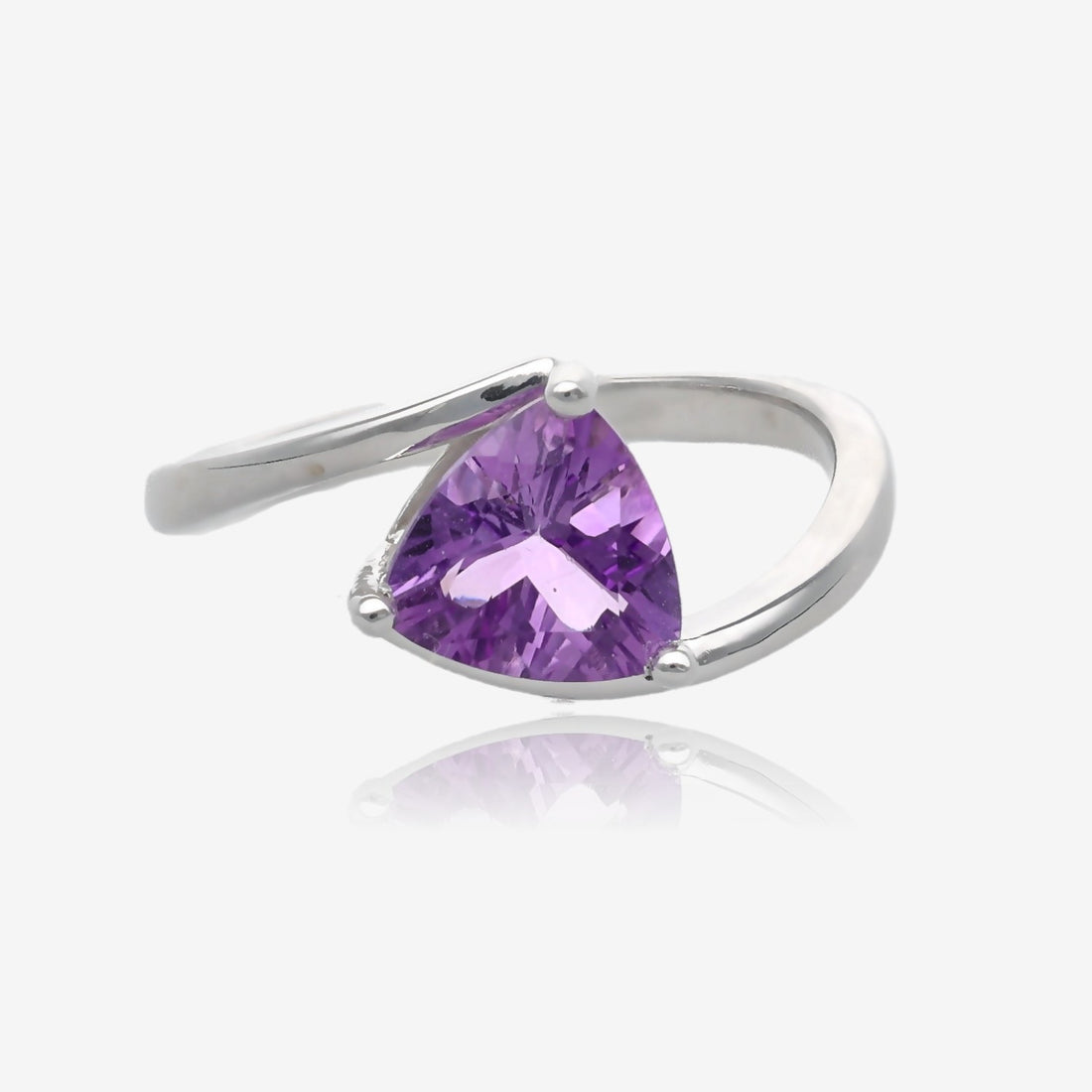 Darlene Amethyst Wraparound Ring in Silver