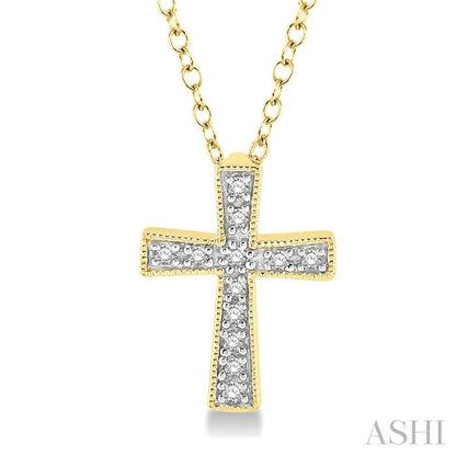 Brave Faith Gold Vermeil Cross Diamond Necklace