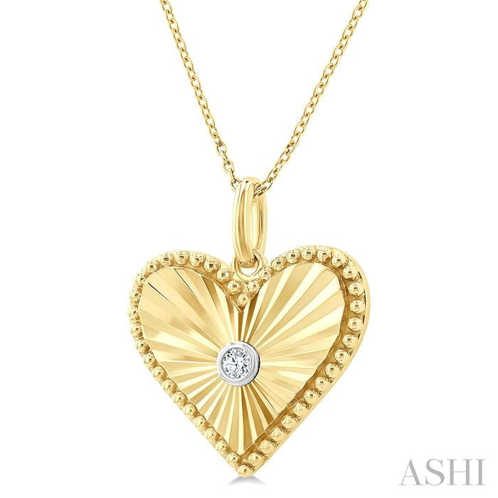 Love’s Reflection Gold Vermeil Medallion Diamond Necklace