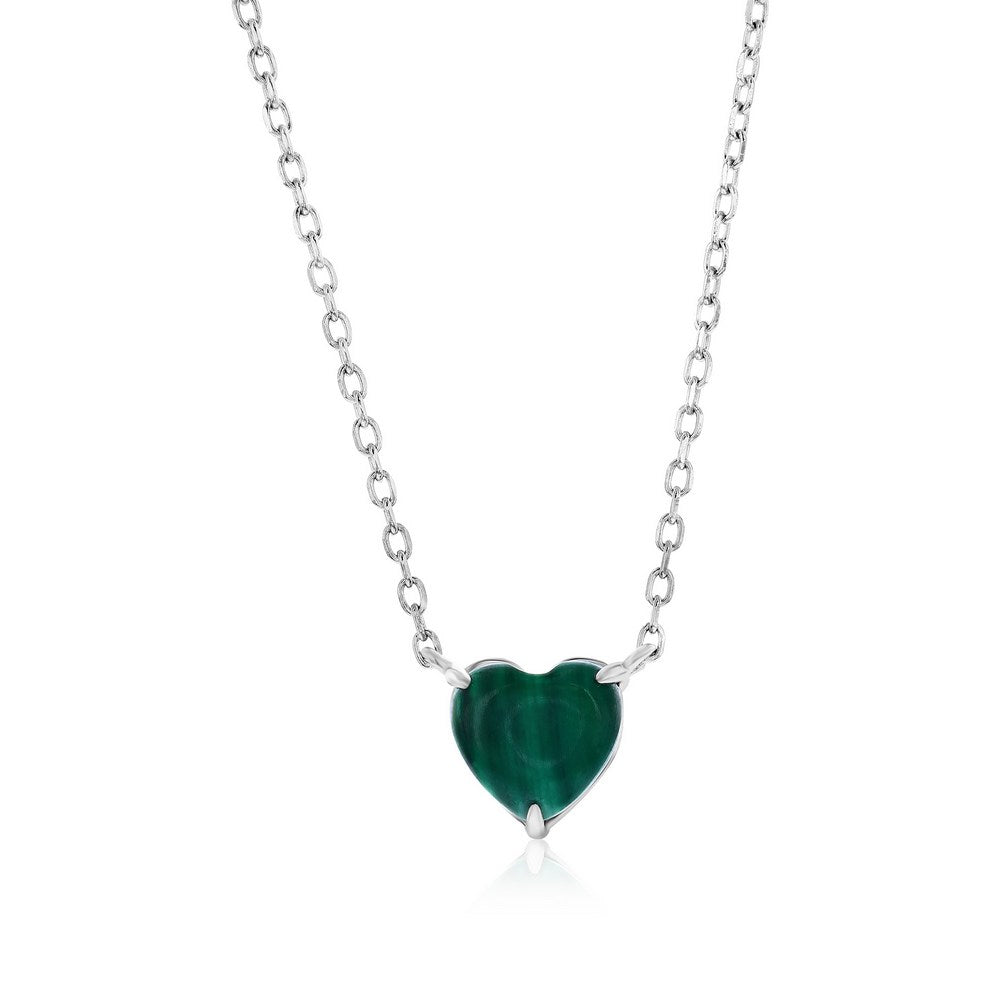 Heart of The Earth Malachite Heart Necklace