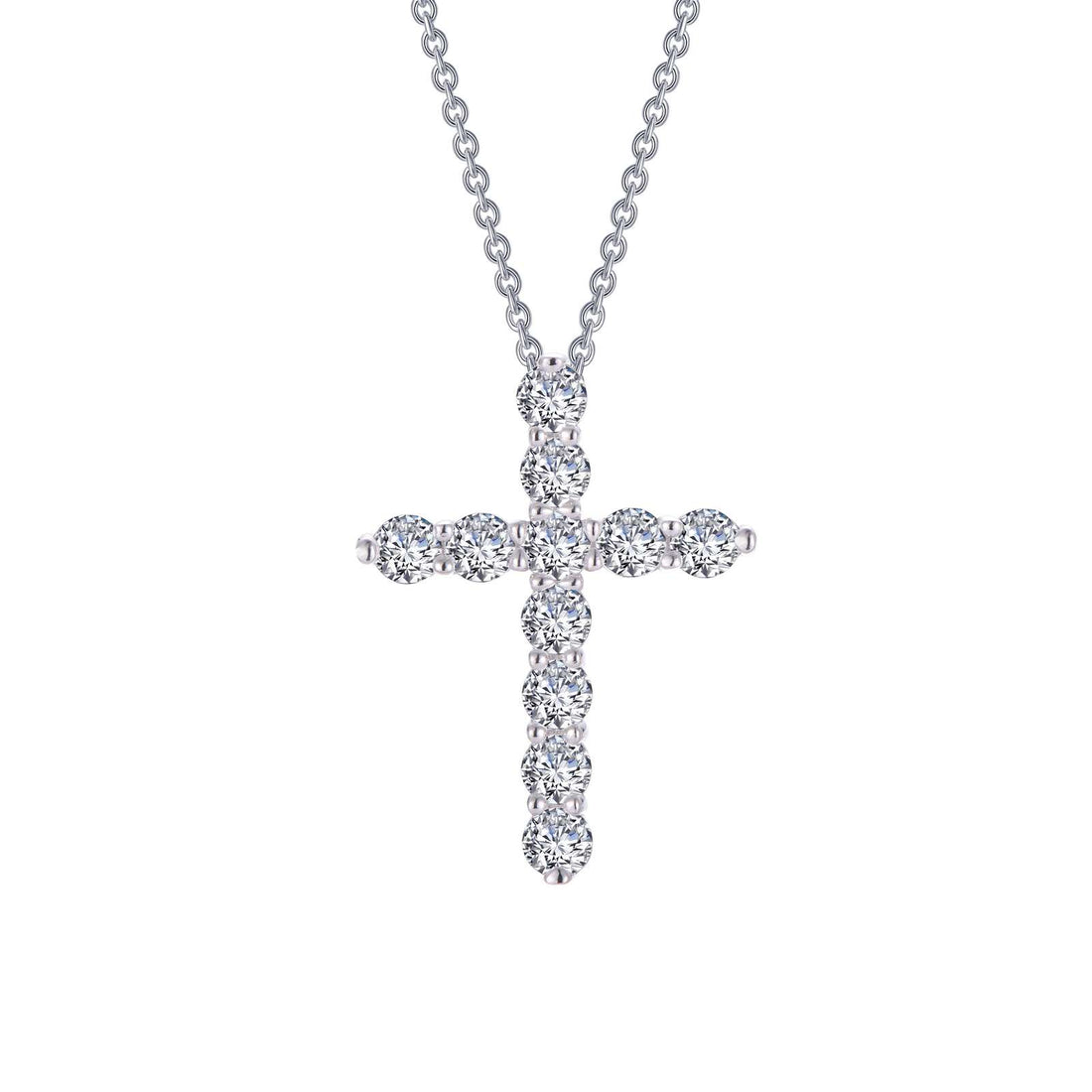 Timeless Faith Silver Sparkle Cross Necklace