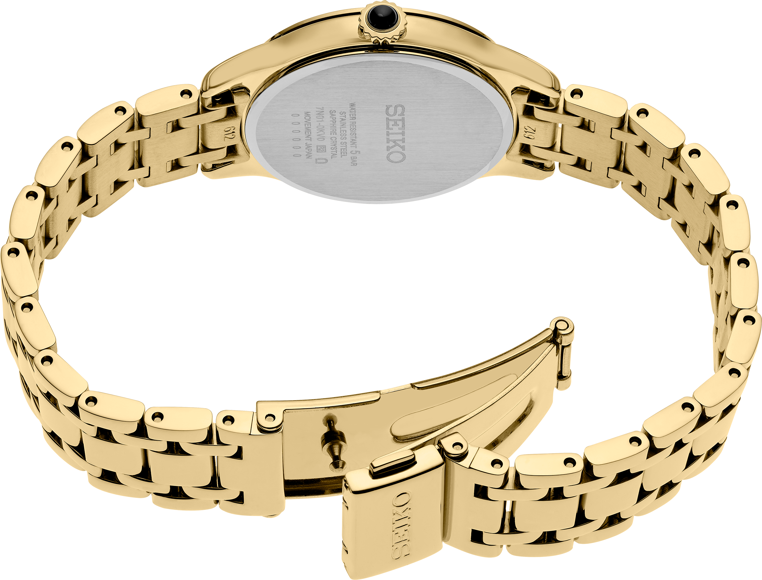 Ladies SEIKO Diamond GP Stainless Steel Champagne Watch SRZ552