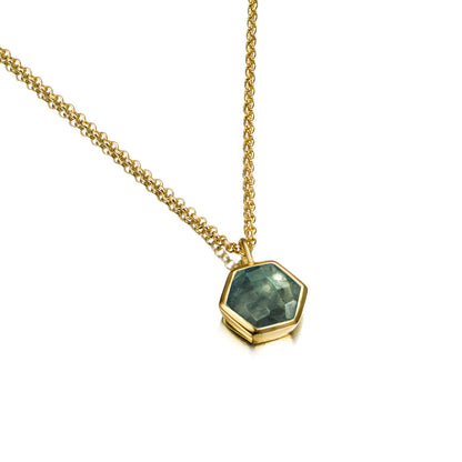 Atlas Hexagonal Moss Agate Bezel