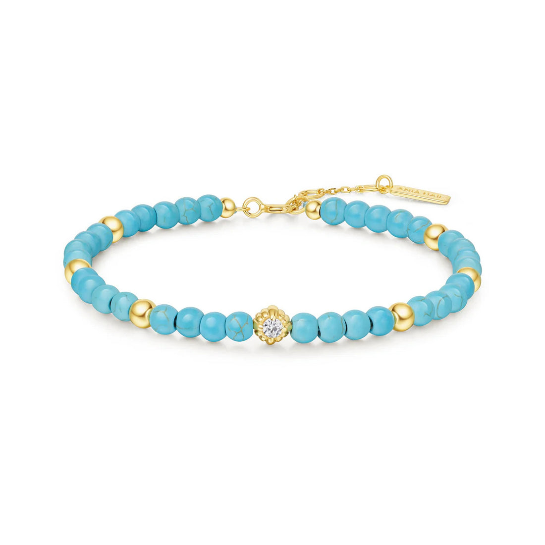 Yellow Lab Created Turquoise Bracelet