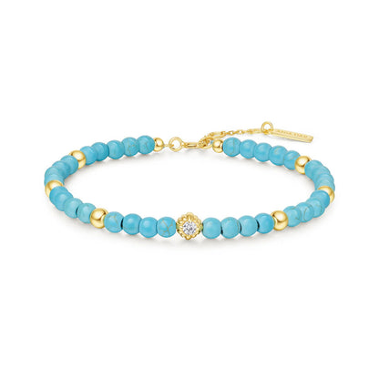 Yellow Lab Created Turquoise Bracelet