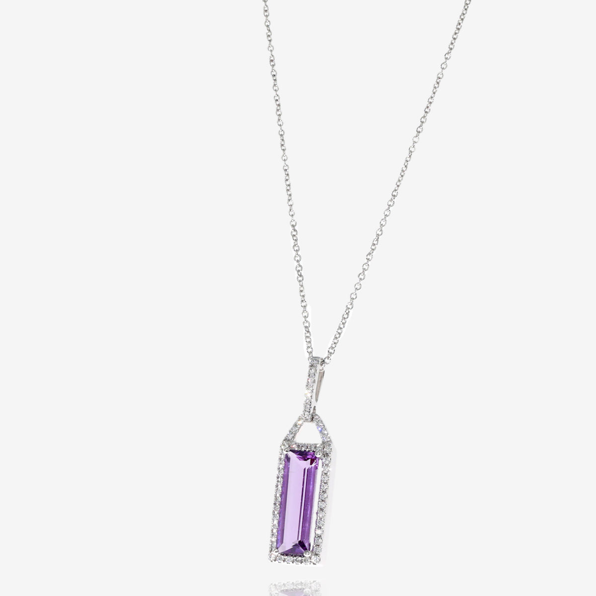 Amethyst Royal Halo Necklace
