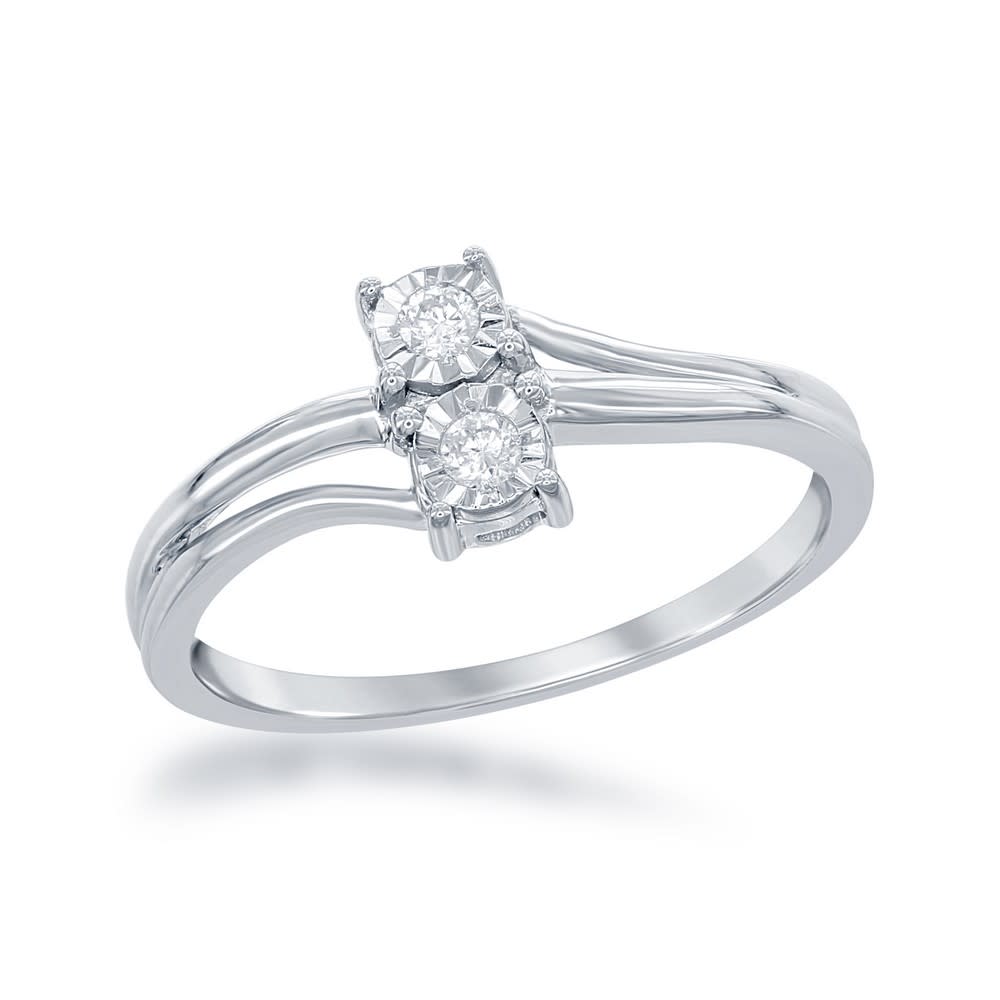 Two Stars Align Diamond Promise Ring