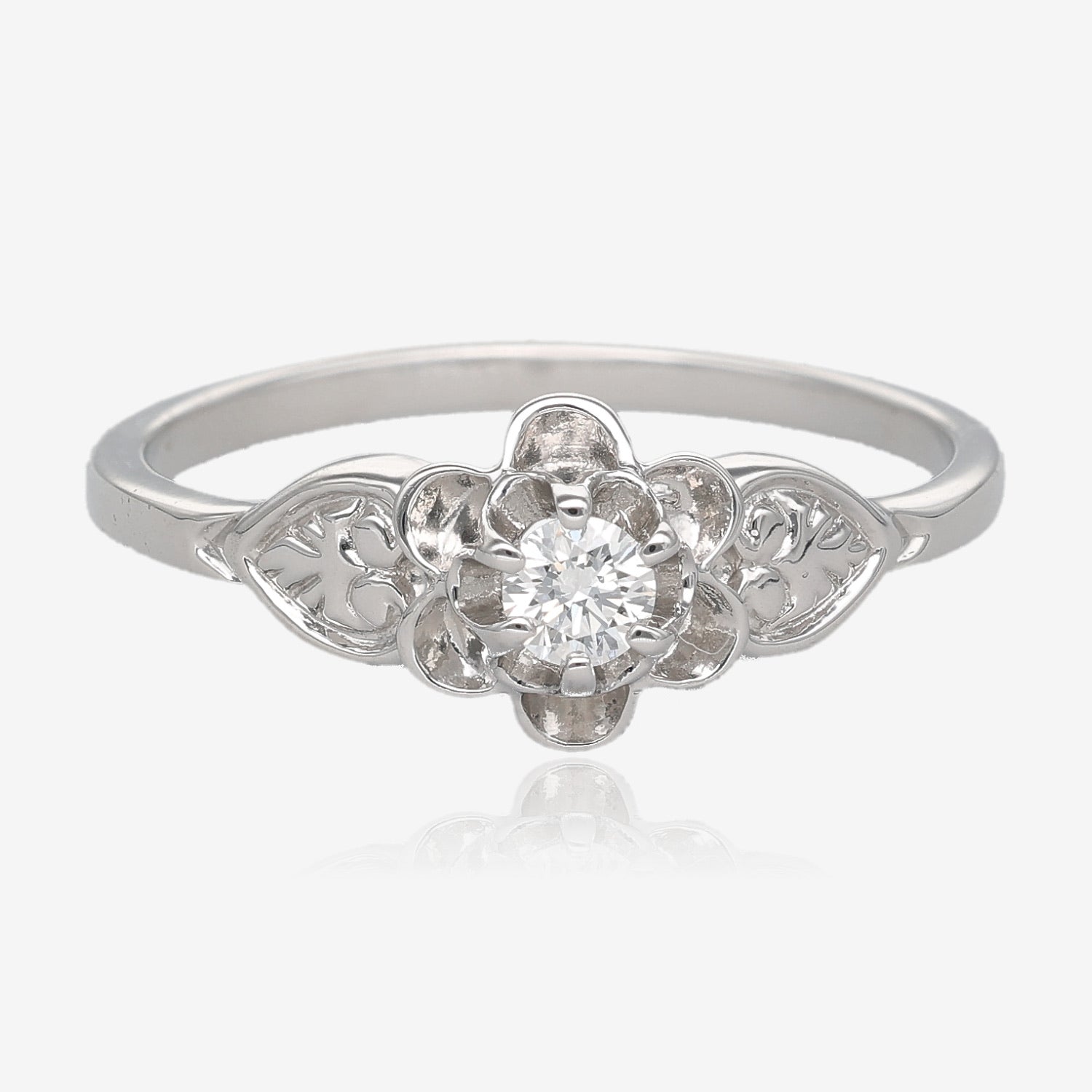 .10ct Blossoming Love Diamond Silver Promise Ring