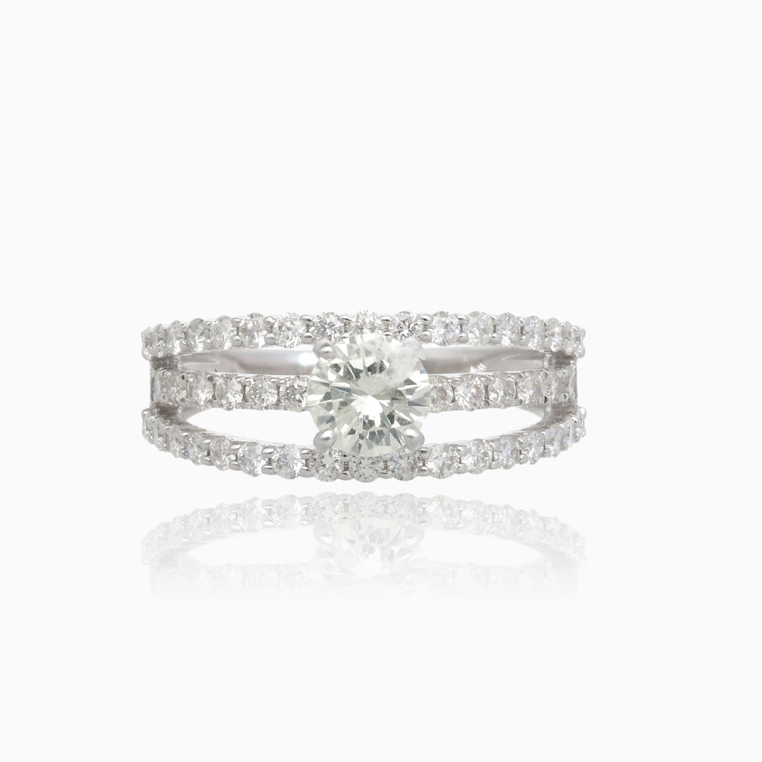 .63ct SI/M 1.5ctw Lucky in Love Multi Row Diamond Ring