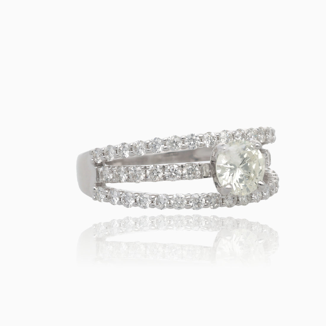 .63ct SI/M 1.5ctw Lucky in Love Multi Row Diamond Ring