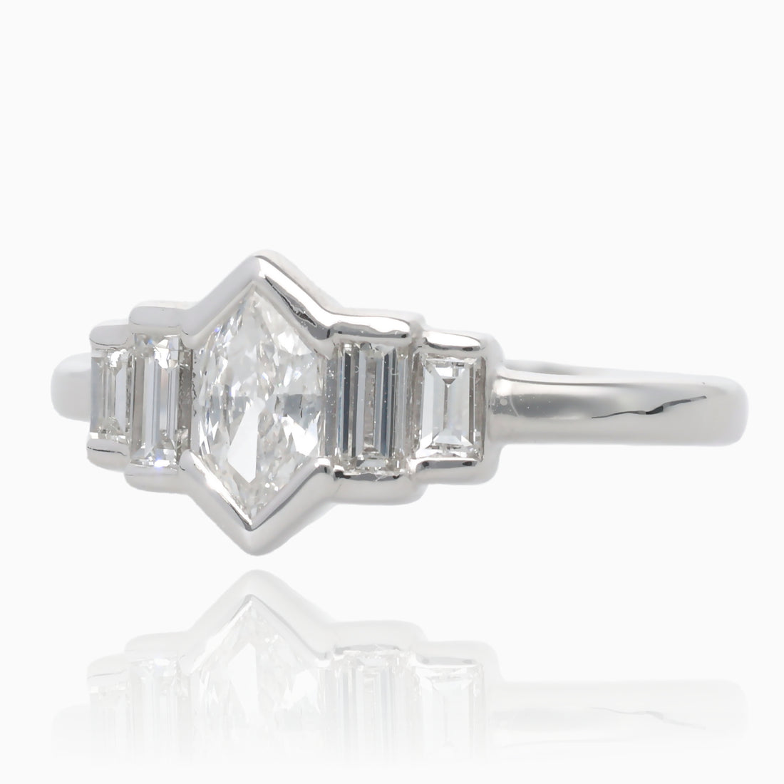 Royal Duchess Cut and Baguette Diamond Ring