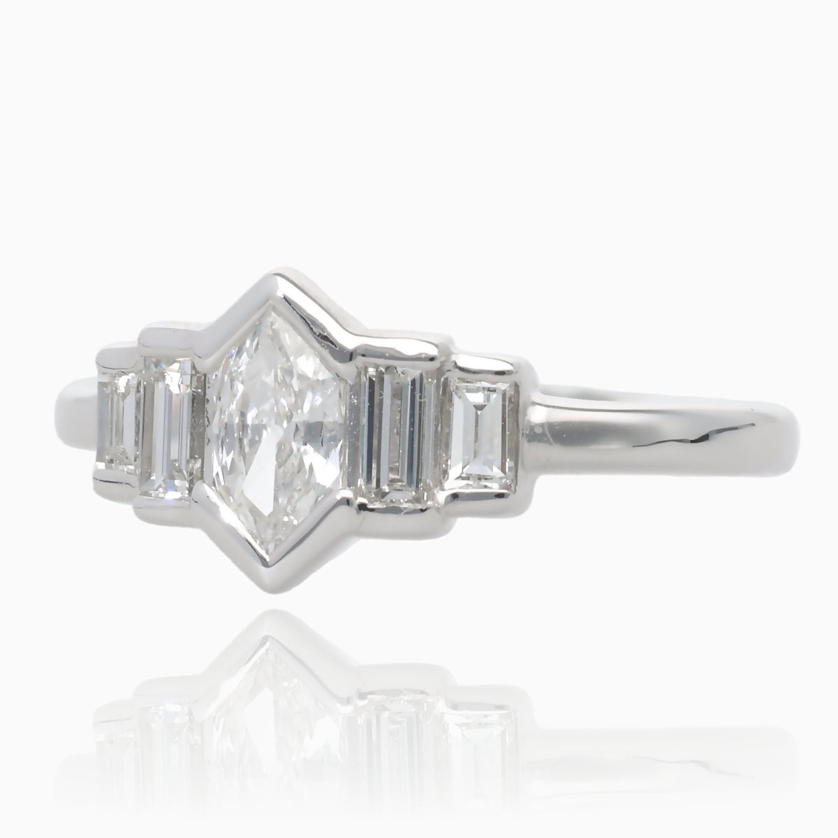 Royal Duchess Cut and Baguette Diamond Ring