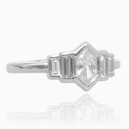 Royal Duchess Cut and Baguette Diamond Ring