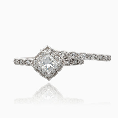 Endless Love Princess Cut Brilliant Halo Set