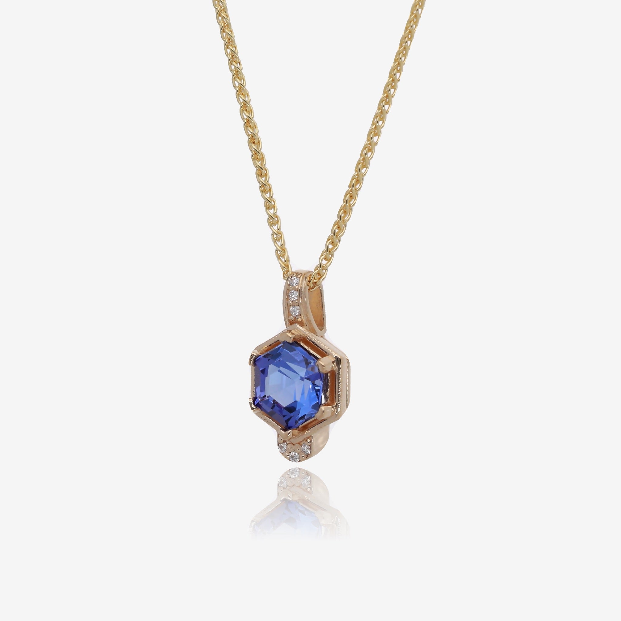 Triumphant Tanzanite and Gold Pendant