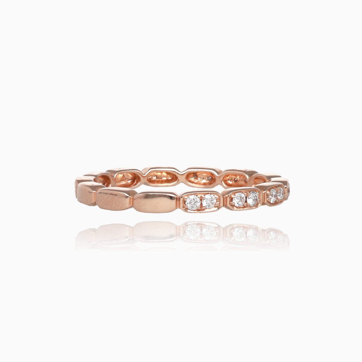 .17ct 14k RG Diamond Stacking Ring, Gondola