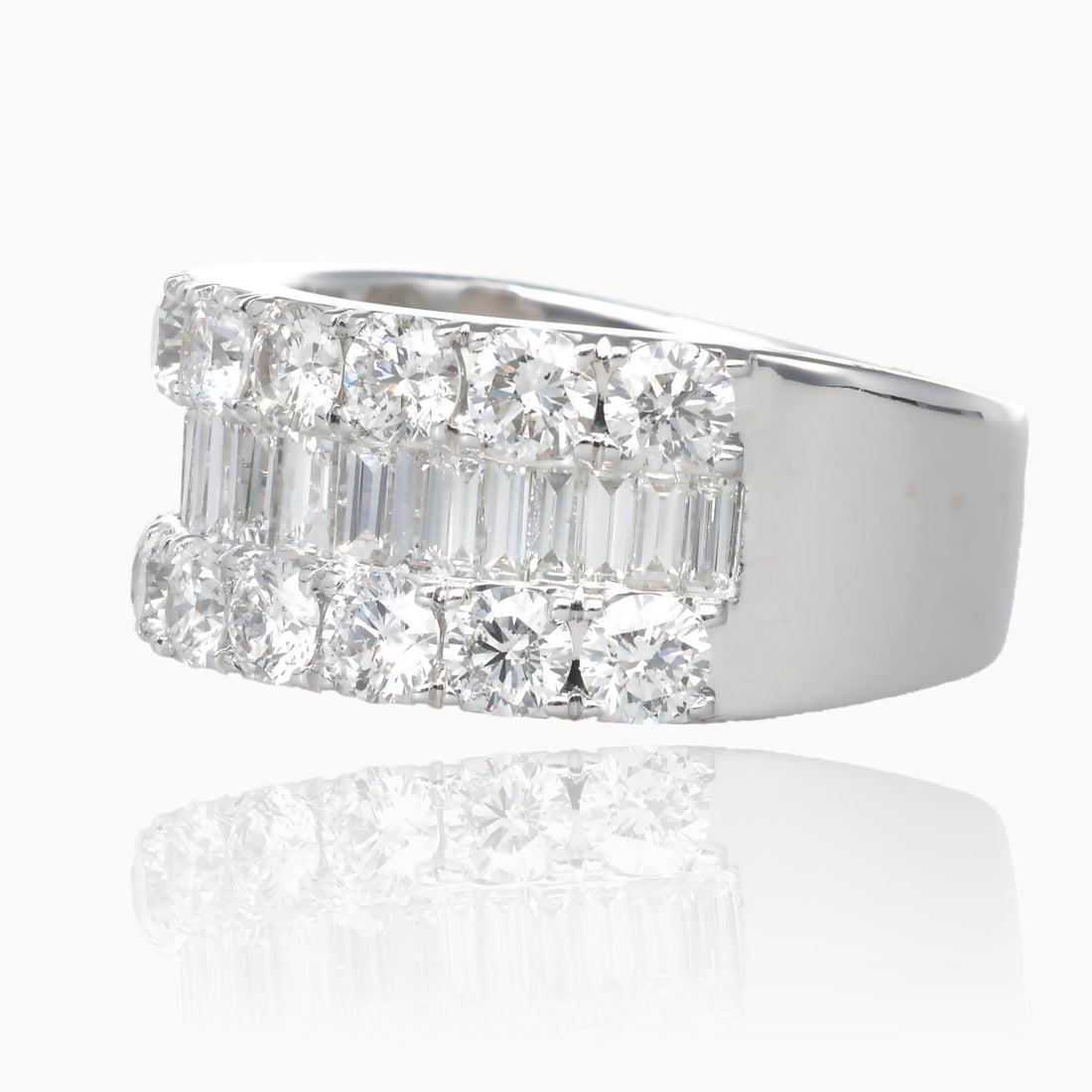 3.12ct 18K WG Luxe Diamond Band OOAK