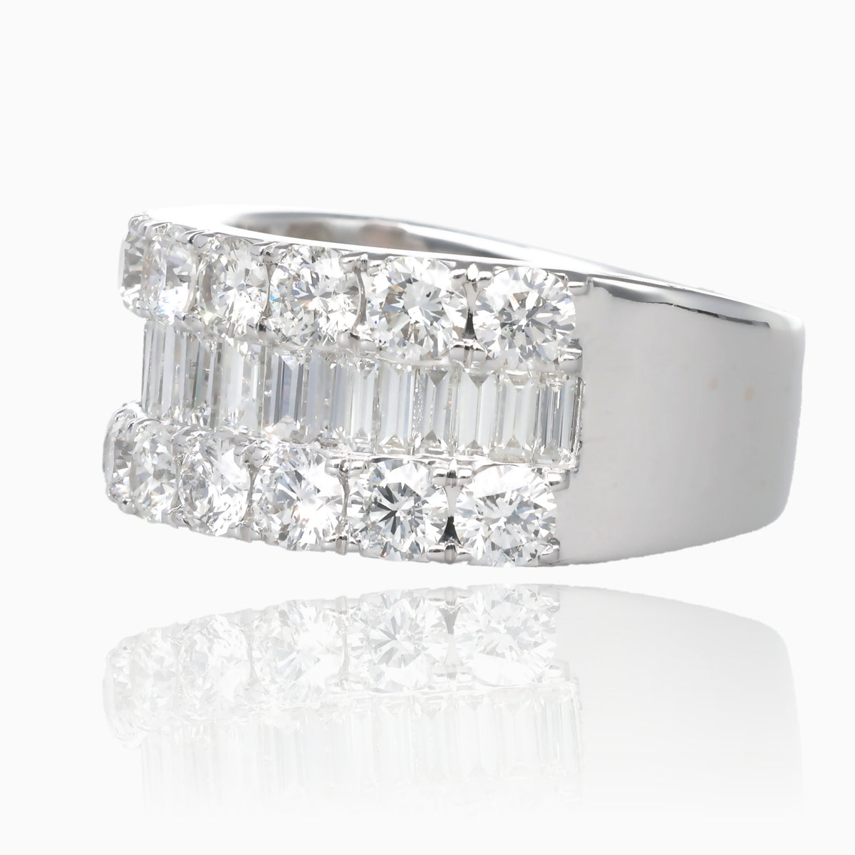 3.12ct 18K WG Luxe Diamond Band OOAK
