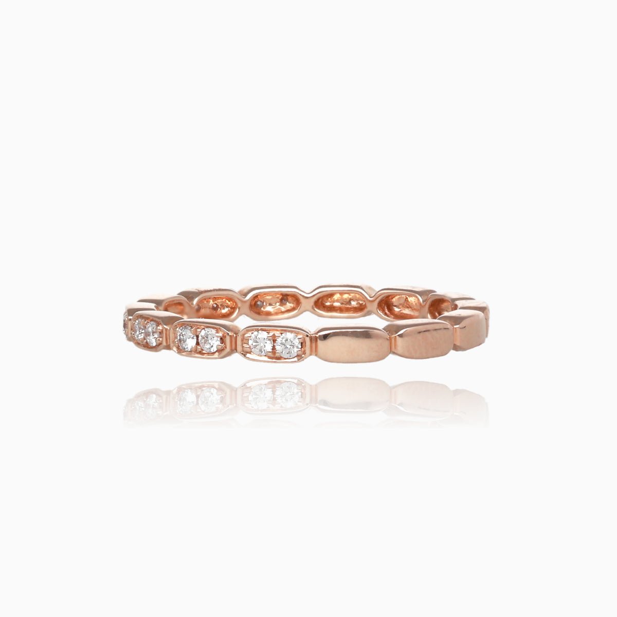 .17ct 14k RG Diamond Stacking Ring, Gondola