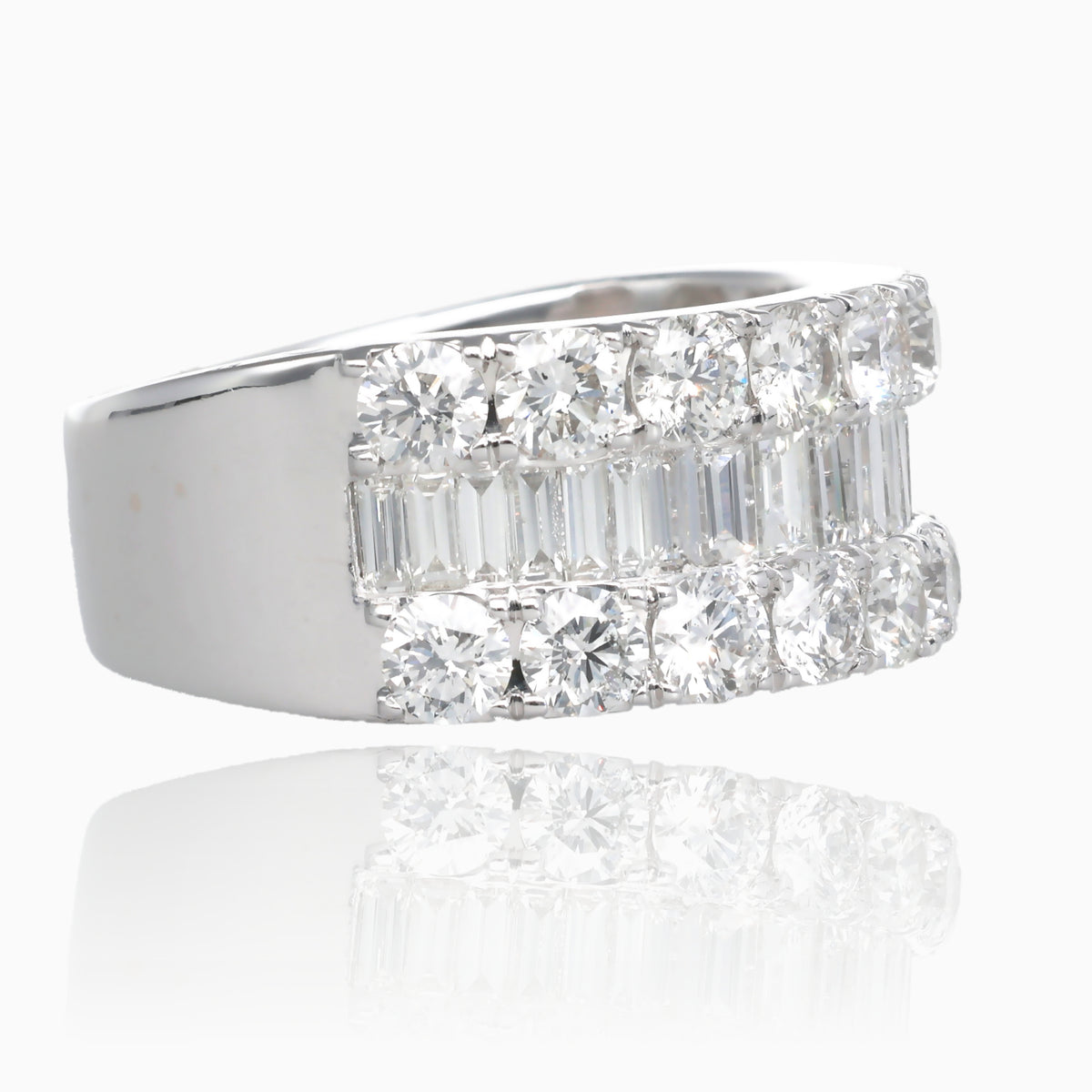 3.12ct 18K WG Luxe Diamond Band OOAK