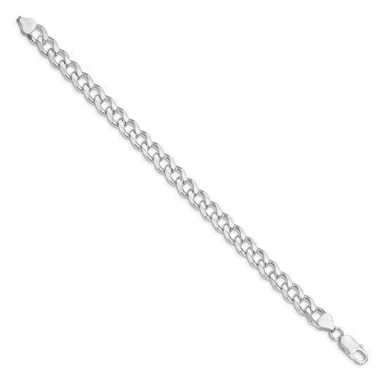 Silver Mens 8.3mm Curb Chain Bracelet