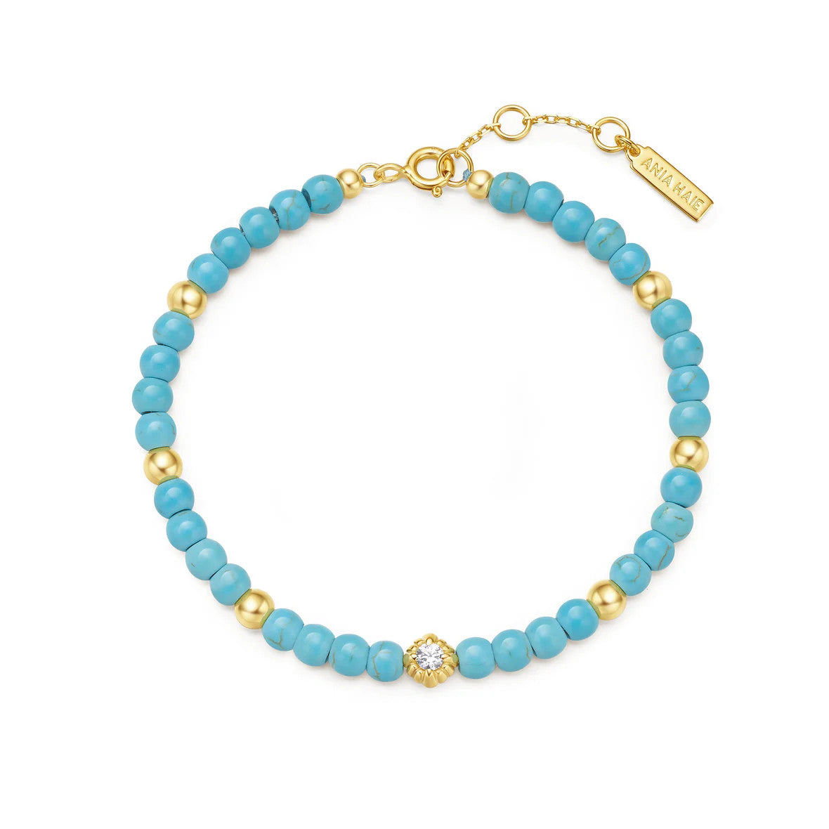 Yellow Lab Created Turquoise Bracelet