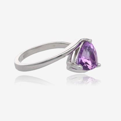 Darlene Amethyst Wraparound Ring in Silver