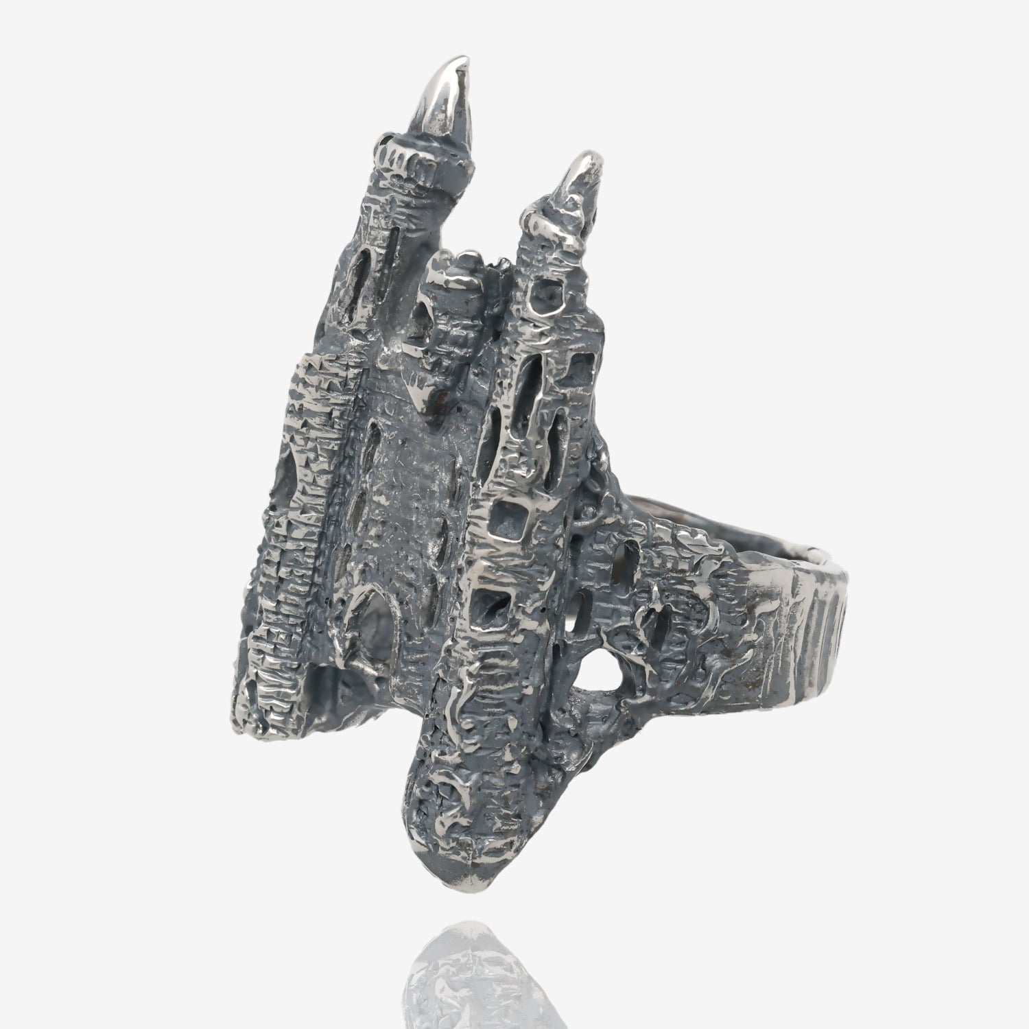 Forgotten Kingdom Silver Castle Ring