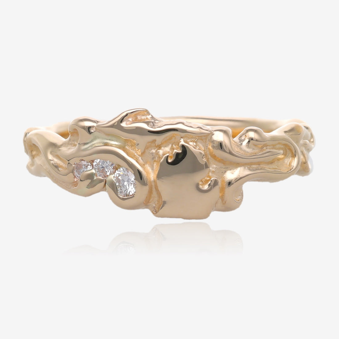 Dazzling Waters Michigan Gold and Diamond Ring