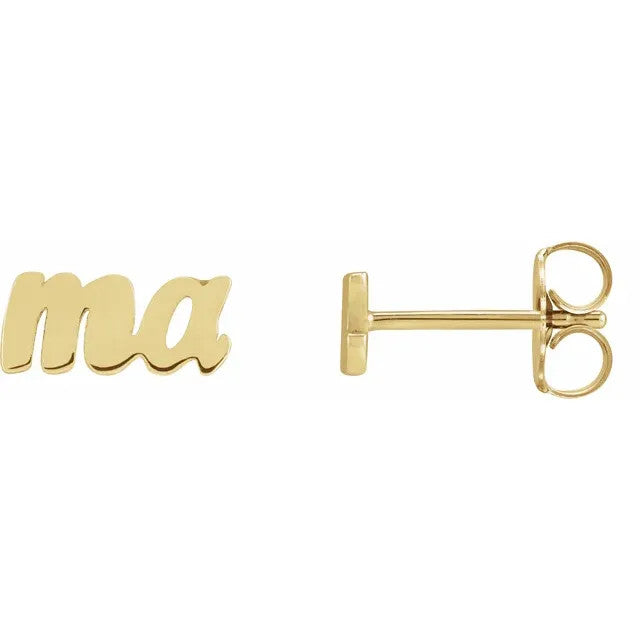 14K Yellow Mama Earrings