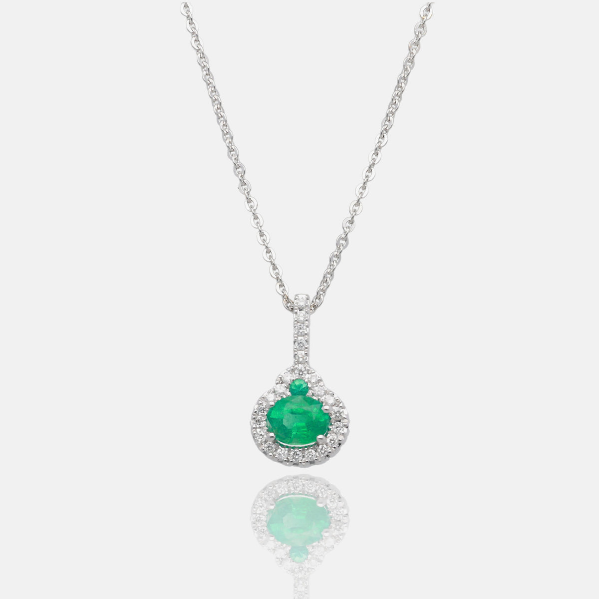 Enchanted Halo White Gold Necklace