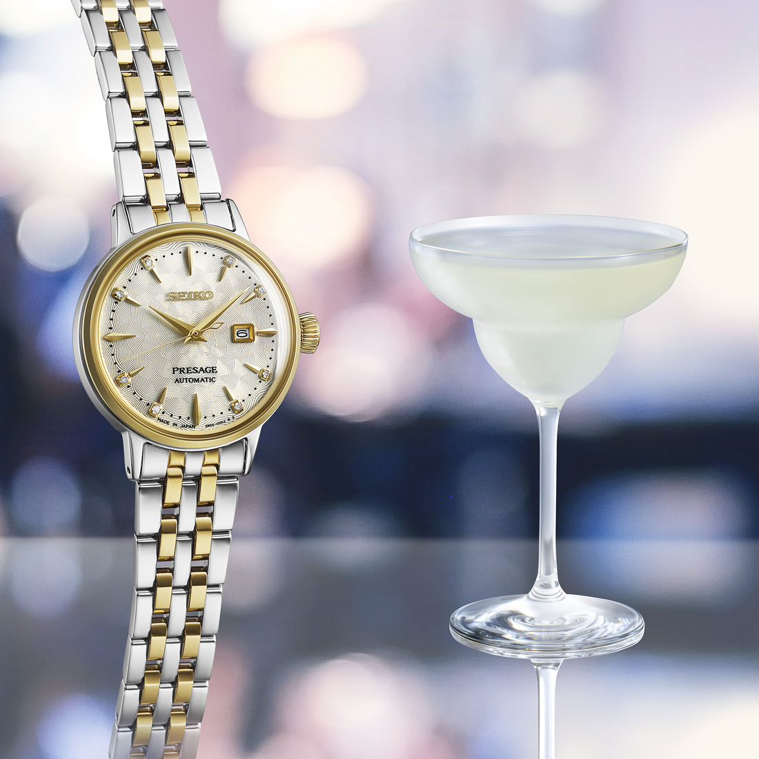 Ladies SEIKO Two Tone Diamond PRESAGE SRE010