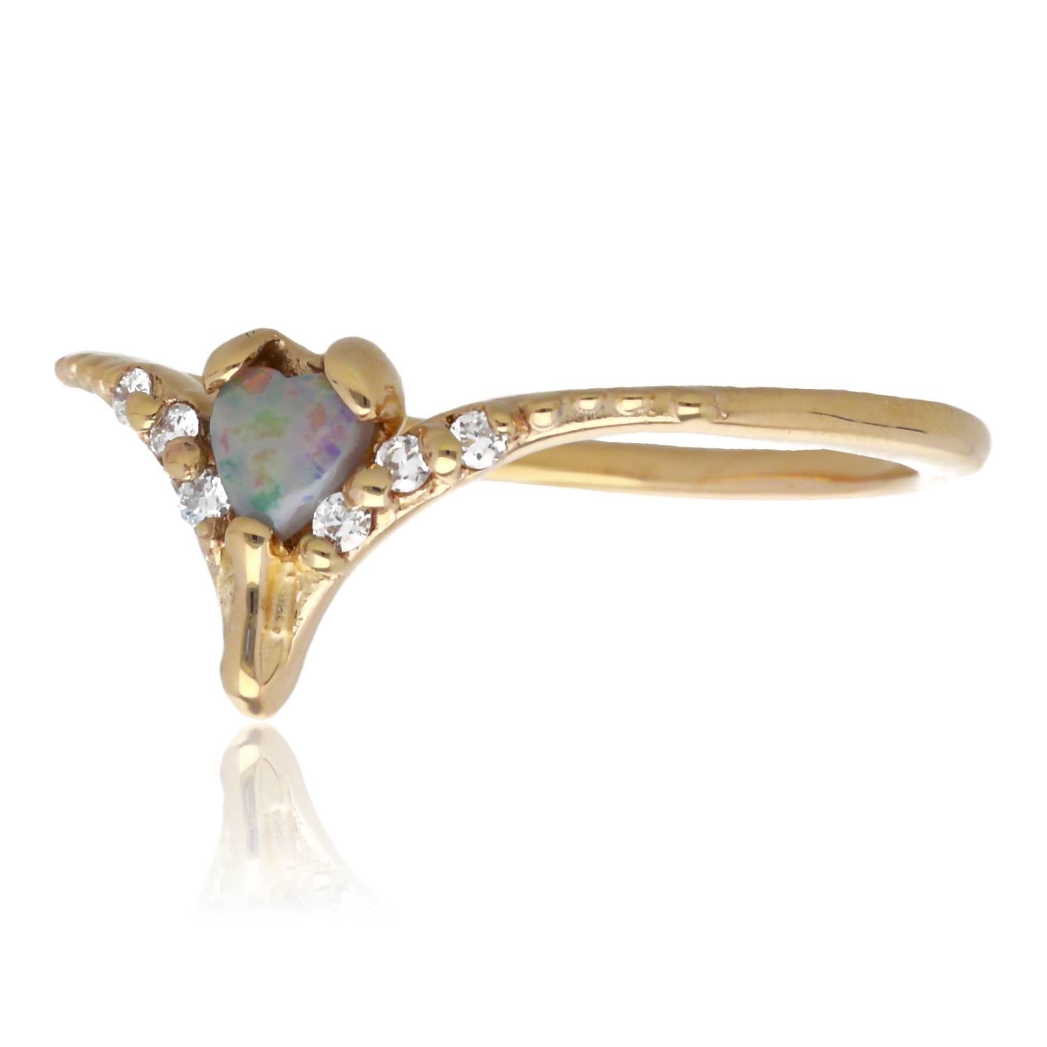 What a Sweetheart Opal and Gold Ring