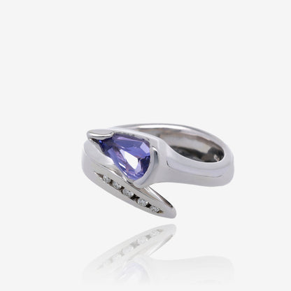 New Day Purple Sapphire Wraparound Ring Silver
