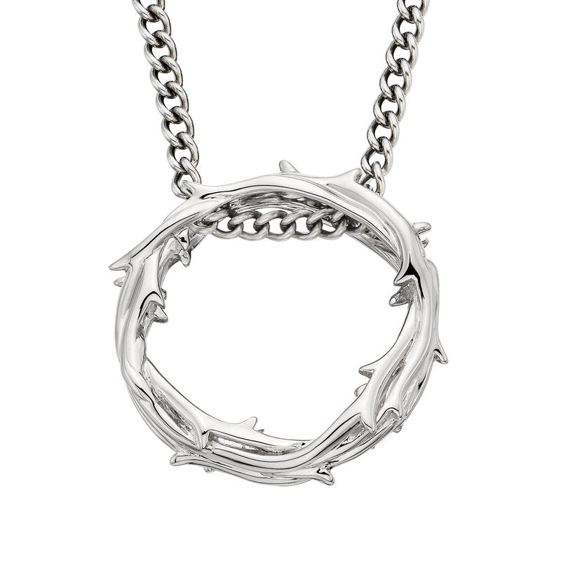 Silver Worn by Thorns Necklace