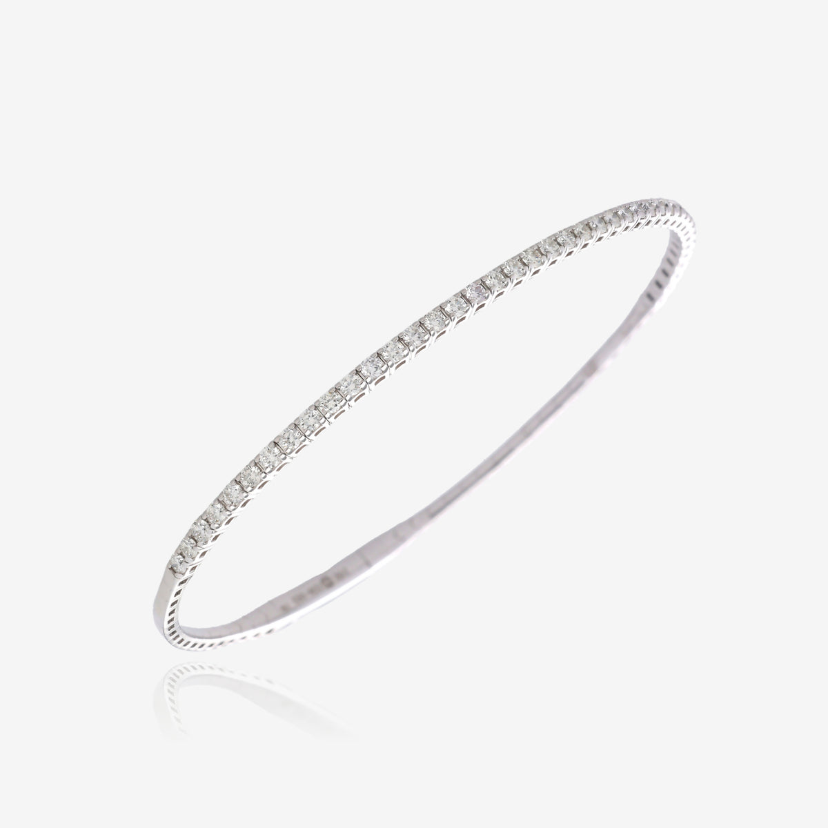 1.01ctw Natural Diamond Flex Bangle