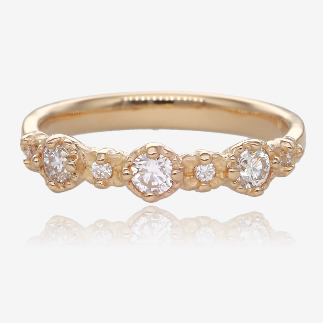 Shimmering Treasure Band Lab Diamond and Yellow Gold