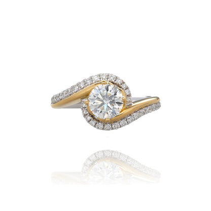 Love’s Embrace 18K Two Tone Diamond Engagement Ring