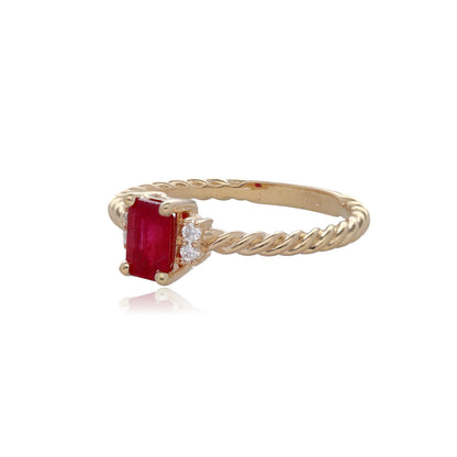 Steadfast Love Ruby Ring in Yellow Gold