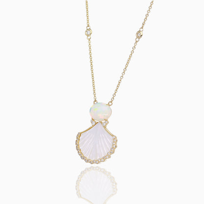 Mermaid Glow Opal Necklace