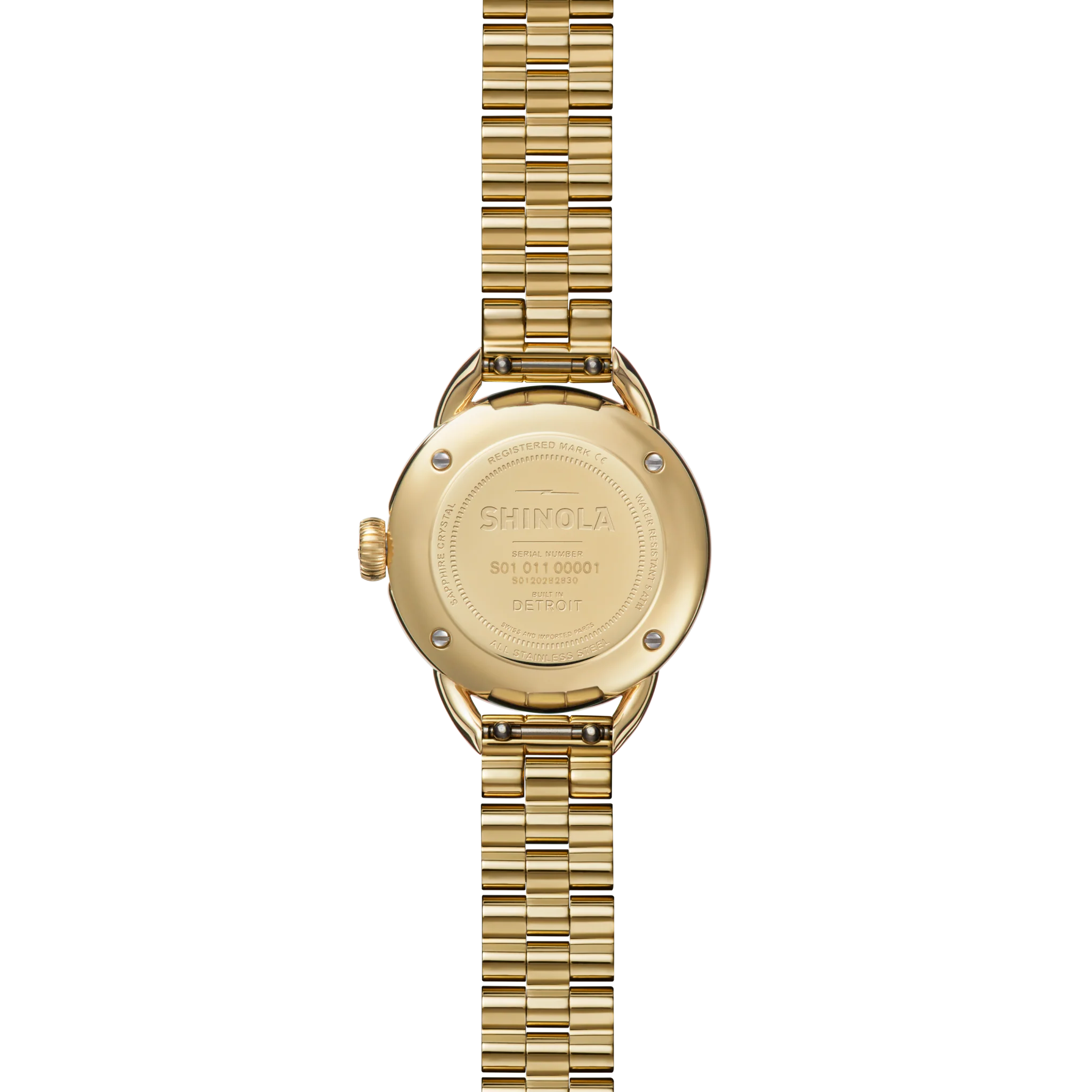 SHINOLA Ladies Runabout Gold Tone Watch