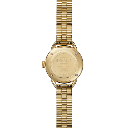 SHINOLA Ladies Runabout Gold Tone Watch