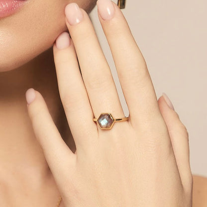 Atlas Hexagonal Labradorite Bezel