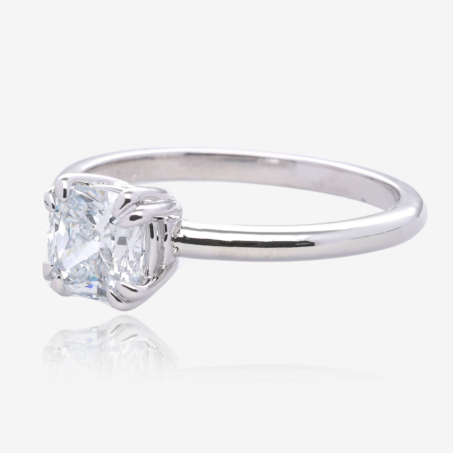 1.13ct Cushion Cut Lab Grown Diamond Solitaire in 14K White Gold