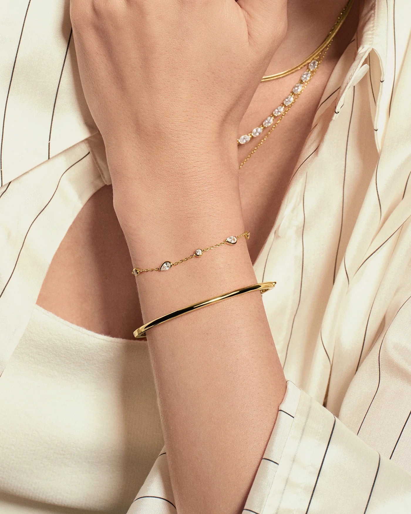 Yellow Pavé Tennis Bangle
