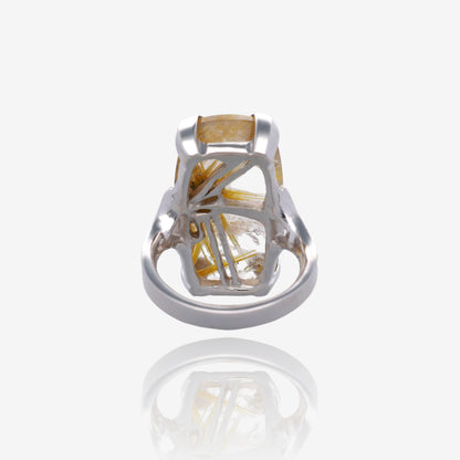 First Contact Star Rutile Quartz Ring