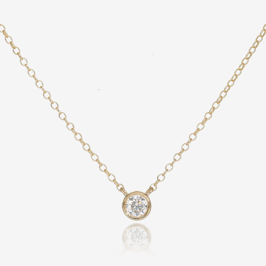 Elegant Round Brilliant Natural Diamond Necklace