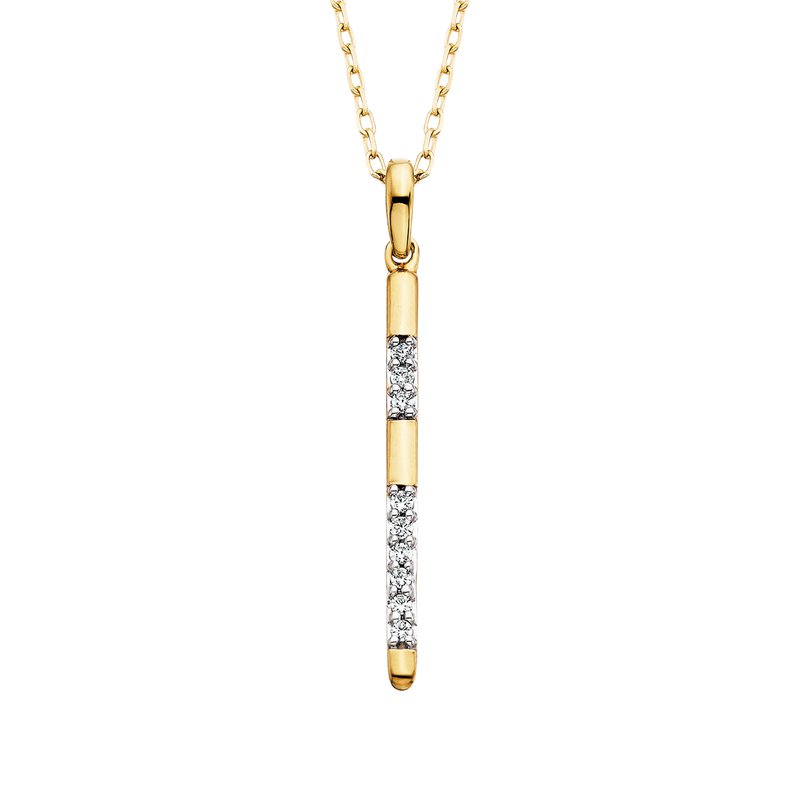 Golden Gleam Diamond Bar Necklace