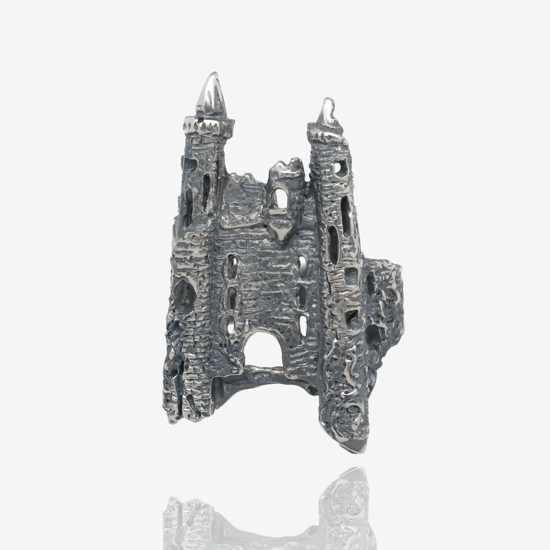 Forgotten Kingdom Silver Castle Ring